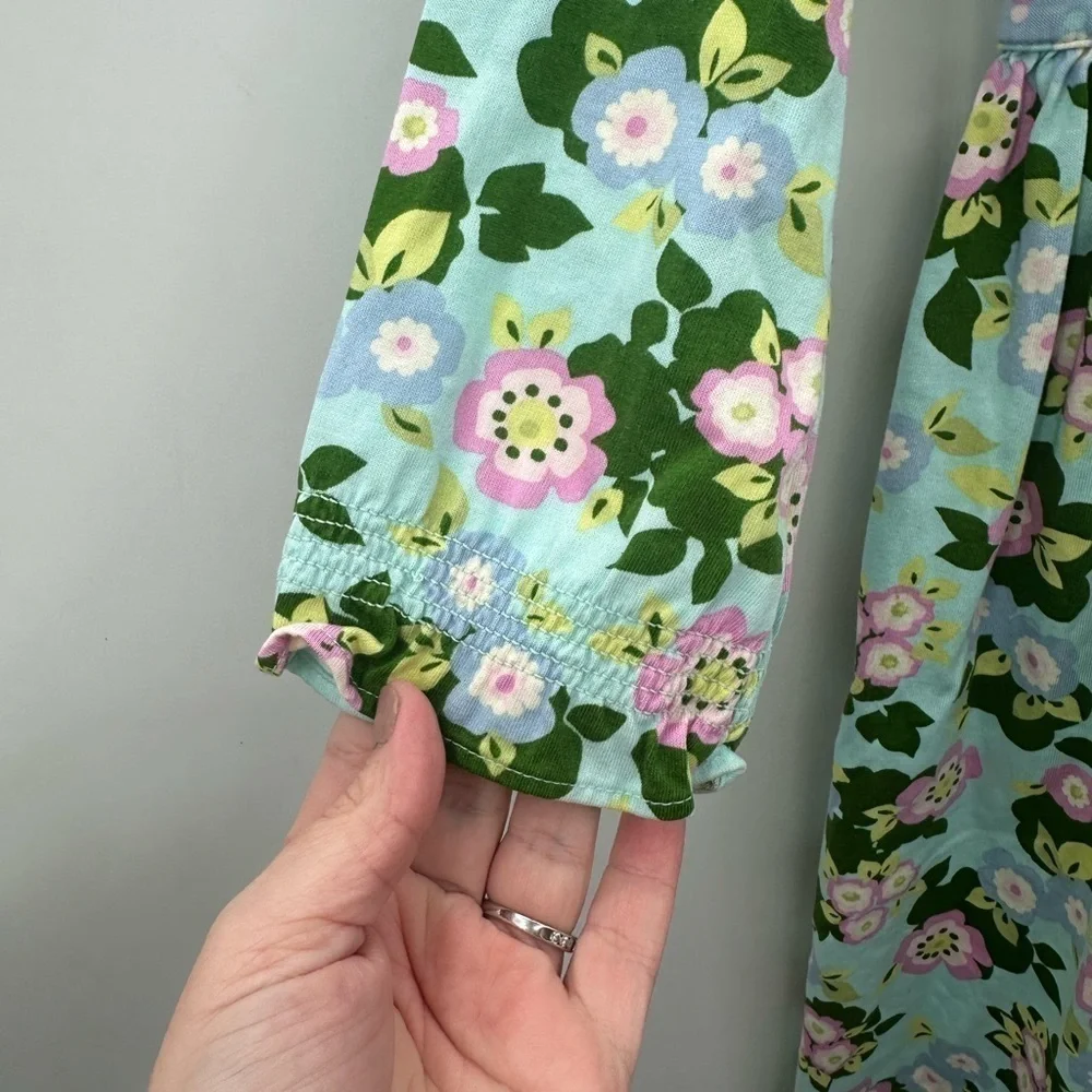HANNA ANDERSSON Pastel floral girl's cotton cottagecore adorable cute dress 6-7